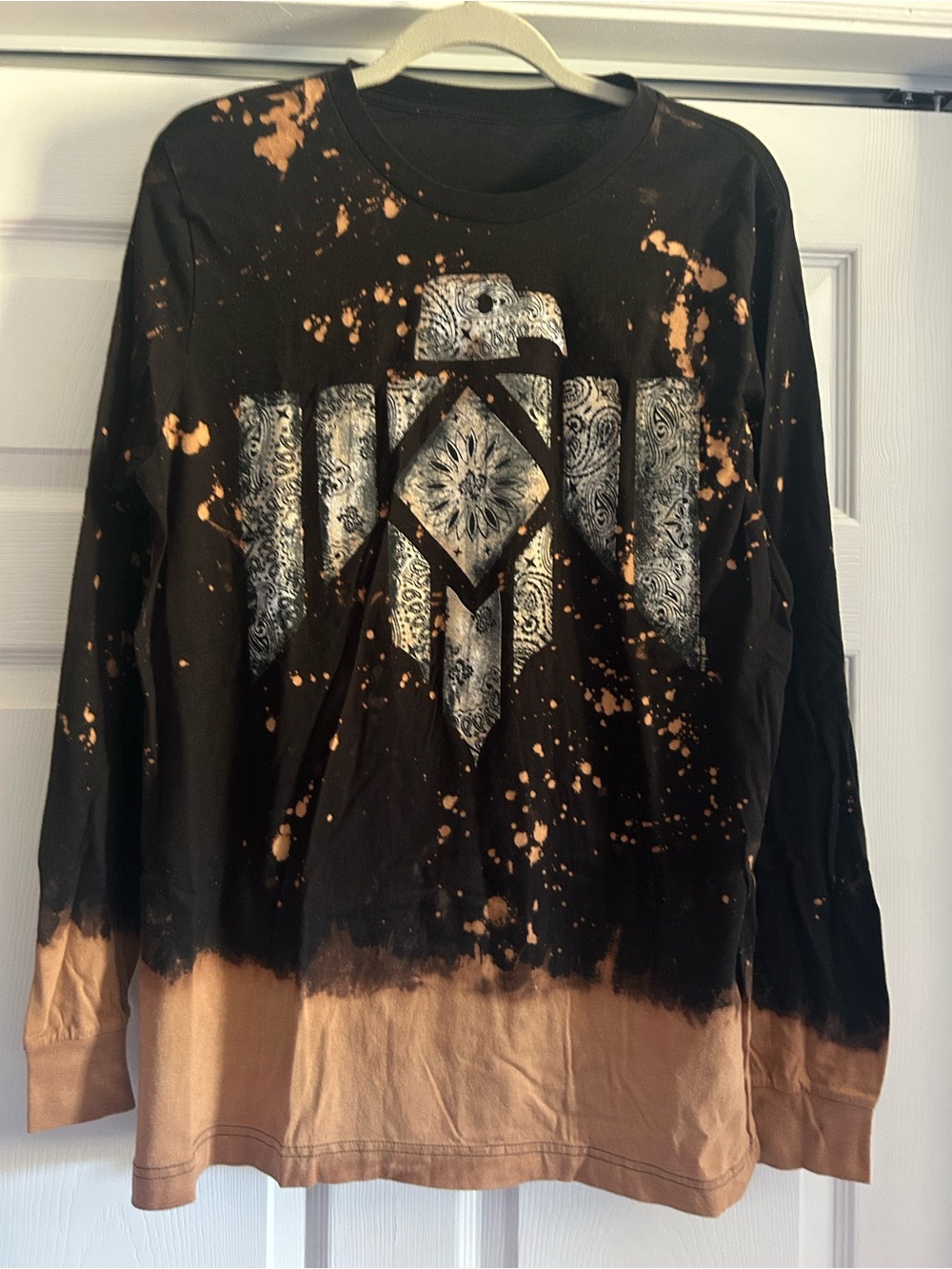 Thunderbird Long-Sleeve Graphic Tee in Black and Brown